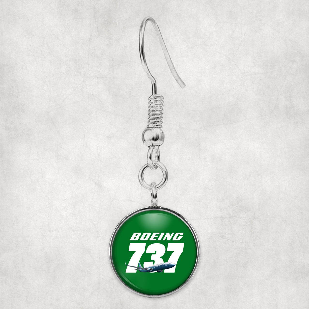 Super Boeing 737+Text Designed Earrings