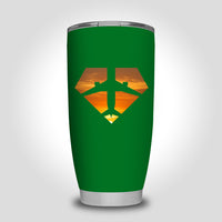 Thumbnail for Supermen of The Skies (Sunset) Designed Tumbler Travel Mugs