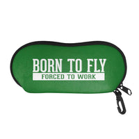 Thumbnail for Born To Fly Forced To Work Designed Glasses Bag