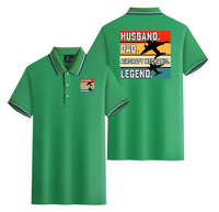 Thumbnail for Husband & Dad & Aircraft Mechanic & Legend Designed Stylish Polo T-Shirts (Double-Side)