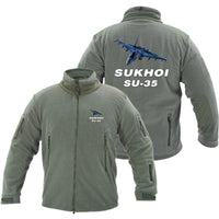 Thumbnail for The Sukhoi SU-35 Designed Fleece Military Jackets (Customizable)