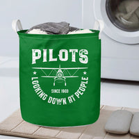 Thumbnail for Pilots Looking Down at People Since 1903 Designed Laundry Baskets
