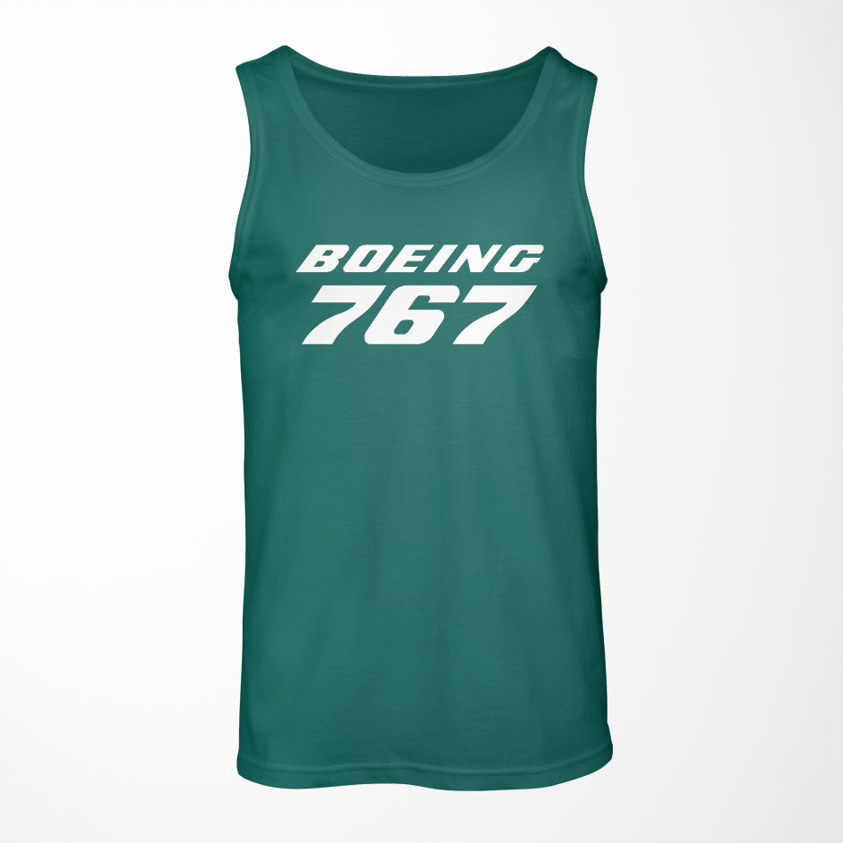 Boeing 767 & Text Designed Tank Tops