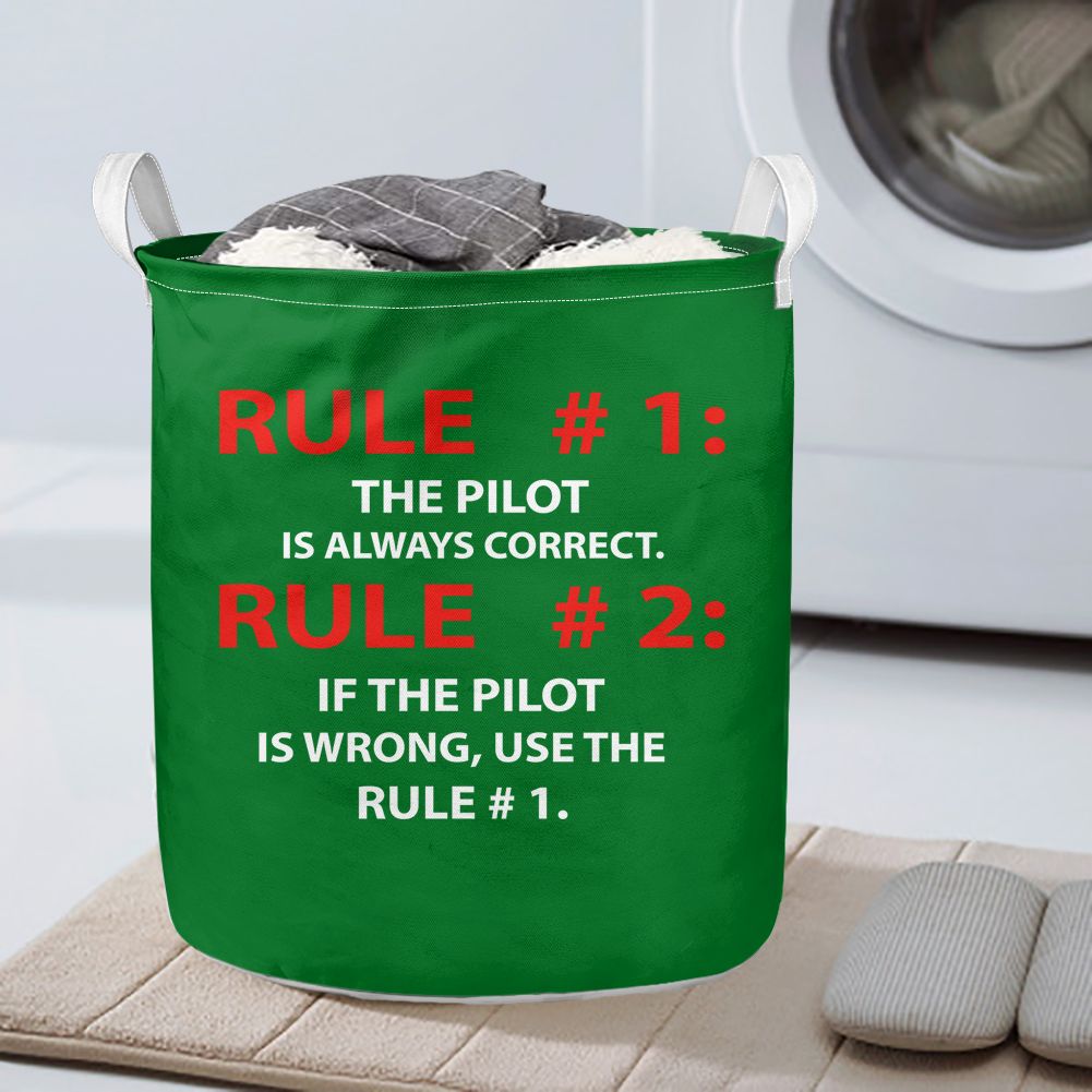 Rule 1 - Pilot is Always Correct Designed Laundry Baskets