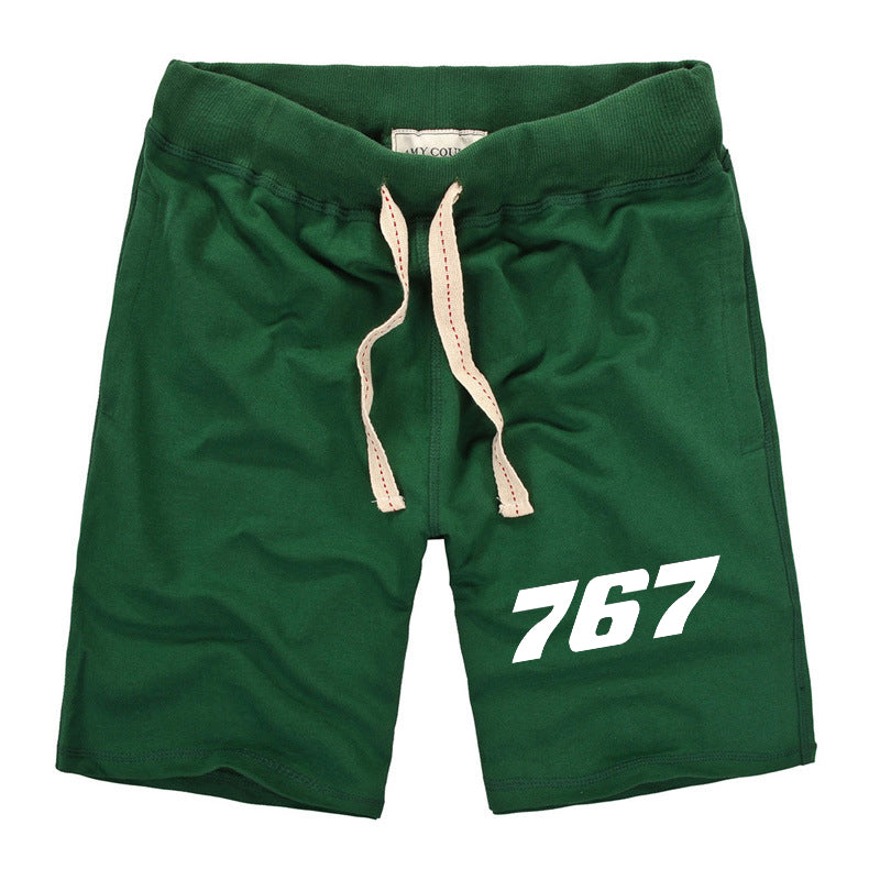 767 Flat Text Designed Cotton Shorts