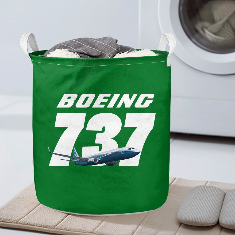 Super Boeing 737+Text Designed Laundry Baskets