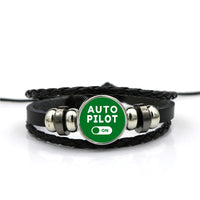 Thumbnail for Auto Pilot ON Designed Leather Bracelets