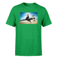 Thumbnail for Turning Right Fighter Jet 16 Designed T-Shirts