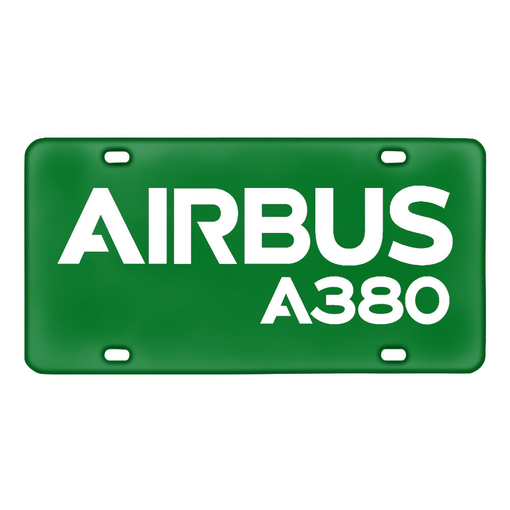 Airbus A380 & Text Designed Metal (License) Plates