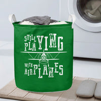 Thumbnail for Still Playing With Airplanes Designed Laundry Baskets