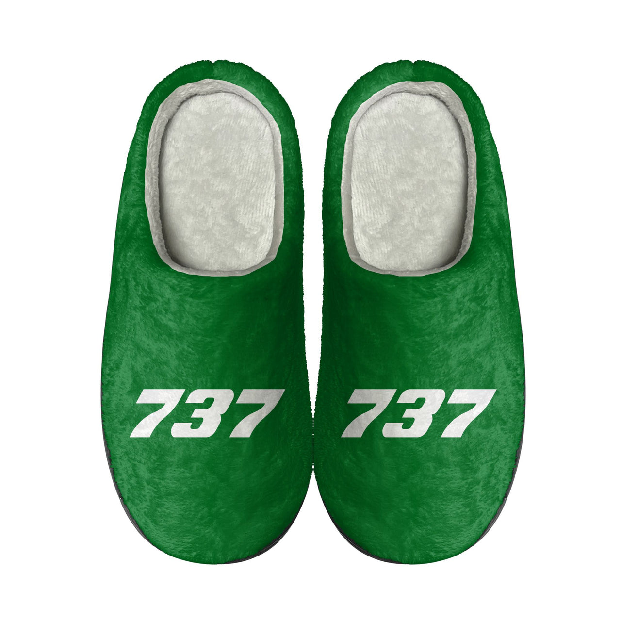 737 Flat Text Designed Cotton Slippers