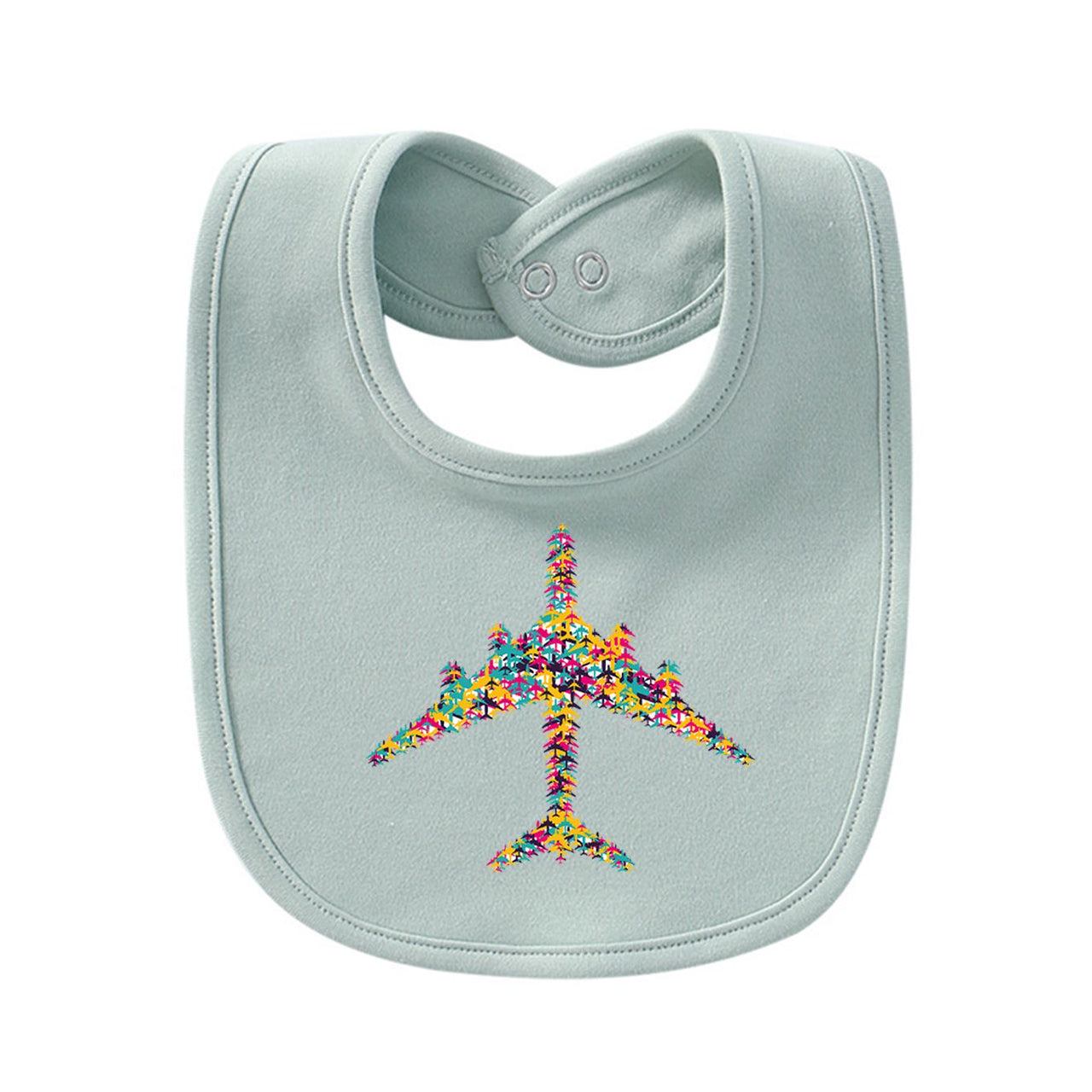 Colourful Airplane Designed Baby Saliva & Feeding Towels