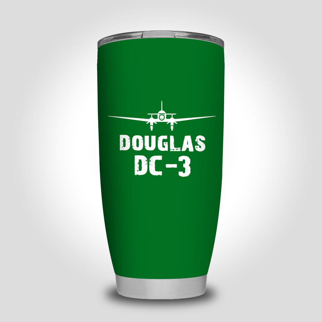 Douglas DC-3 & Plane Designed Tumbler Travel Mugs