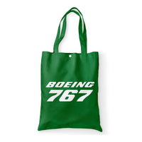 Thumbnail for Boeing 767 & Text Designed Tote Bags