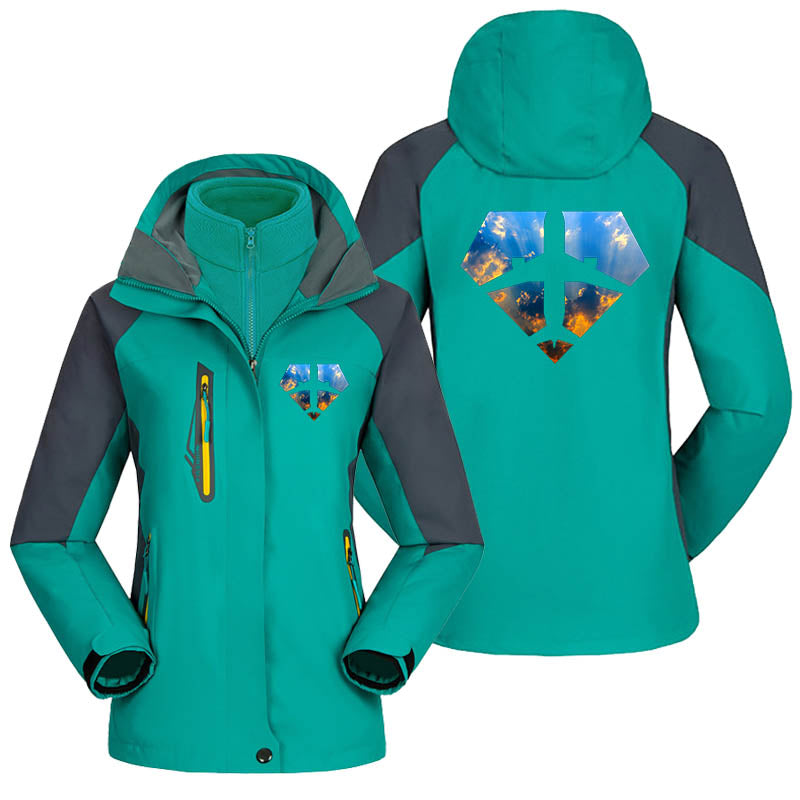 Supermen of The Skies (Sunrise) Designed Thick "WOMEN" Skiing Jackets