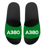 Thumbnail for A380 Flat Text Designed Sport Slippers