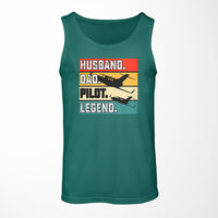 Thumbnail for Husband & Dad & Pilot & Legend Designed Tank Tops