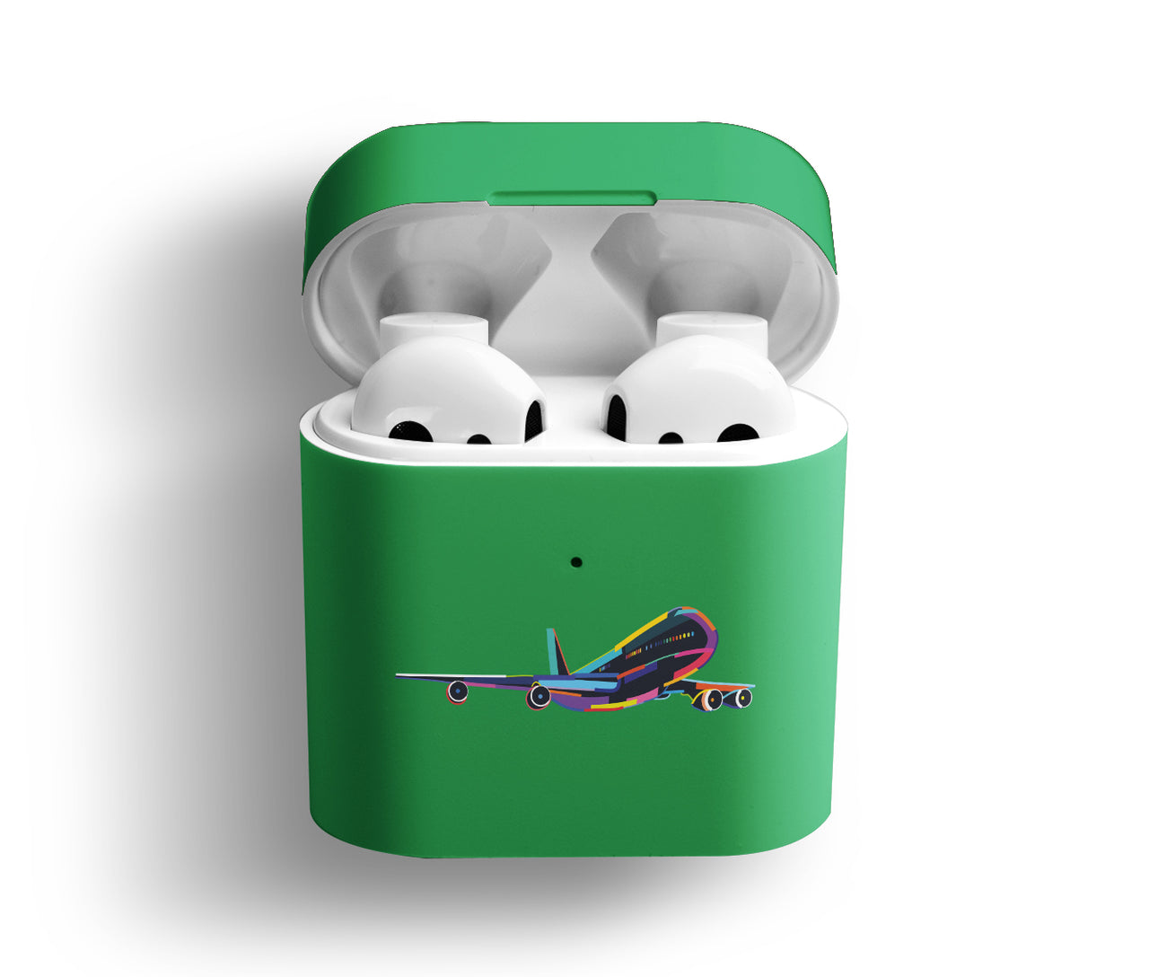 Multicolor Airplane Designed AirPods Cases