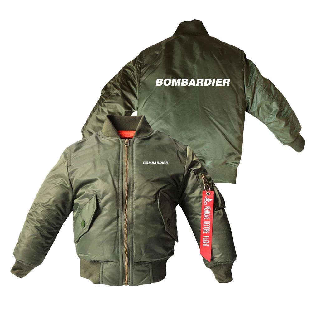 Bombardier & Text Designed Children Bomber Jackets