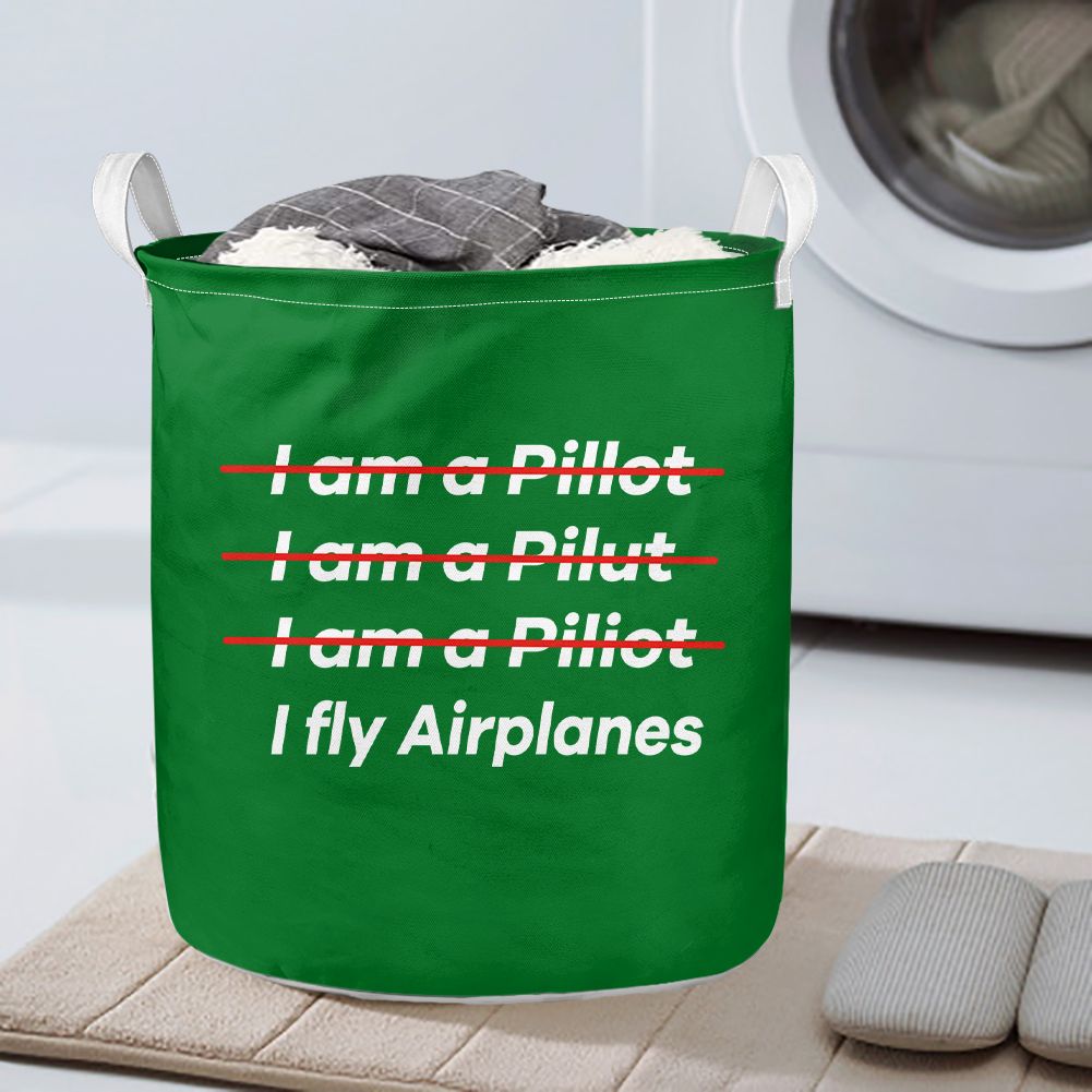 I Fly Airplanes Designed Laundry Baskets