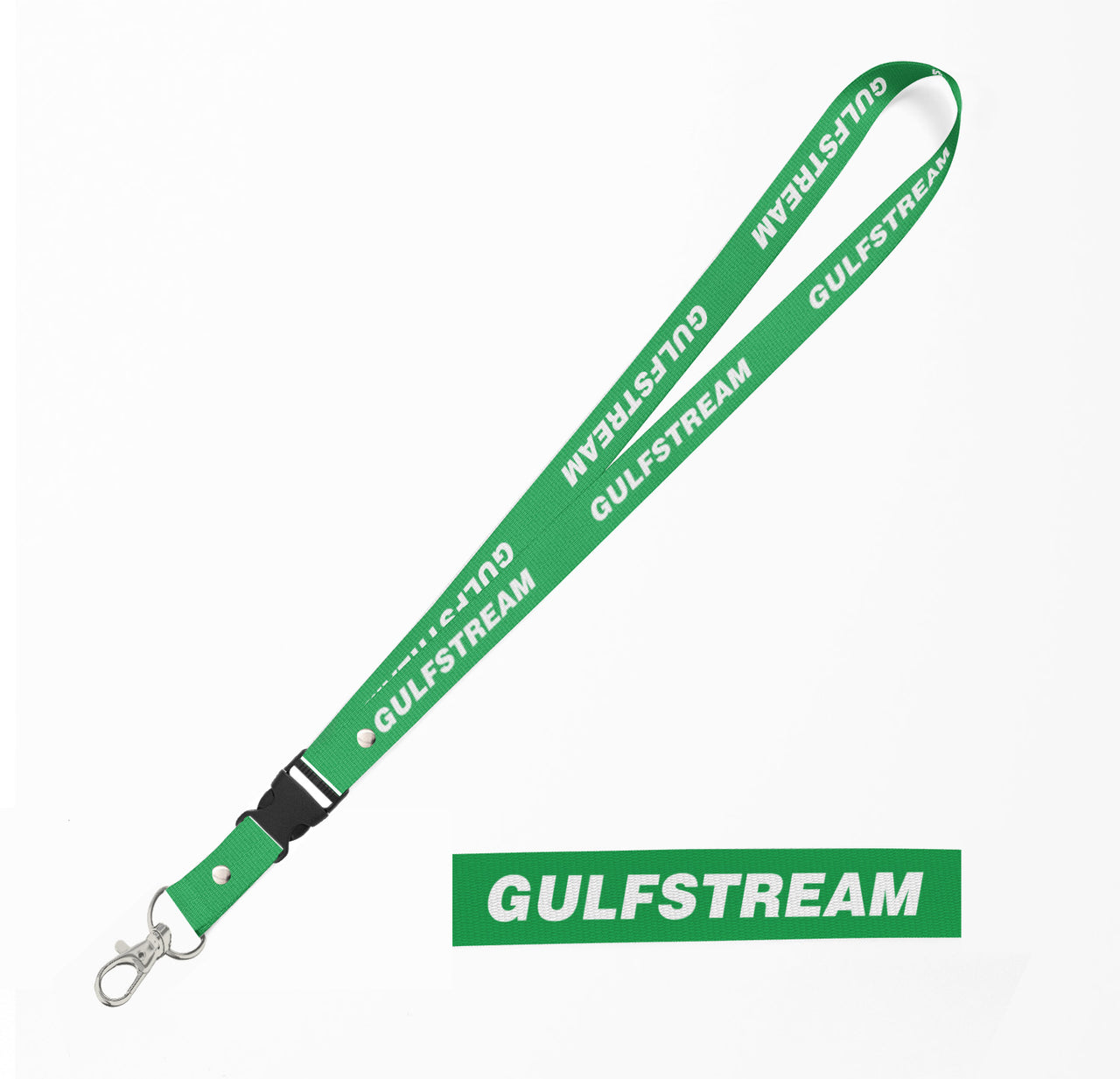 Gulfstream & Text Designed Detachable Lanyard & ID Holders