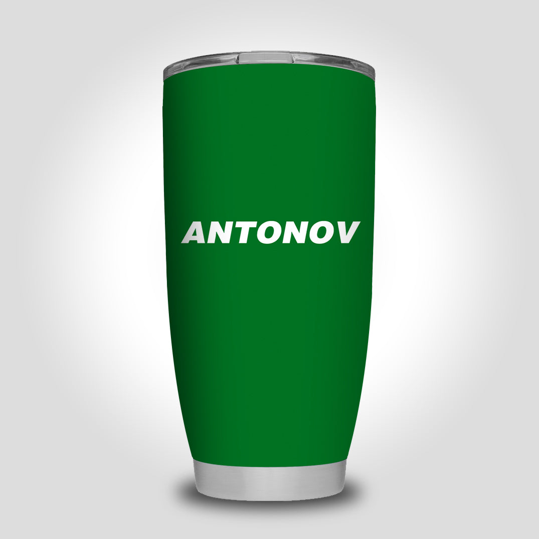 Antonov & Text Designed Tumbler Travel Mugs