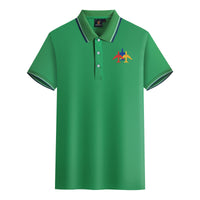 Thumbnail for Colourful 3 Airplanes Designed Stylish Polo T-Shirts