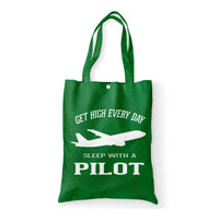 Thumbnail for Get High Every Day Sleep With A Pilot Designed Tote Bags