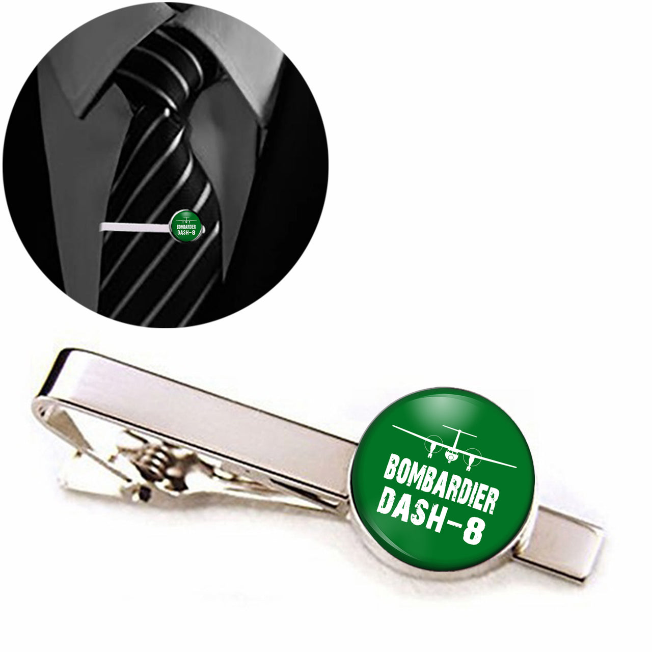 Bombardier Dash-8 & Plane Designed Tie Clips