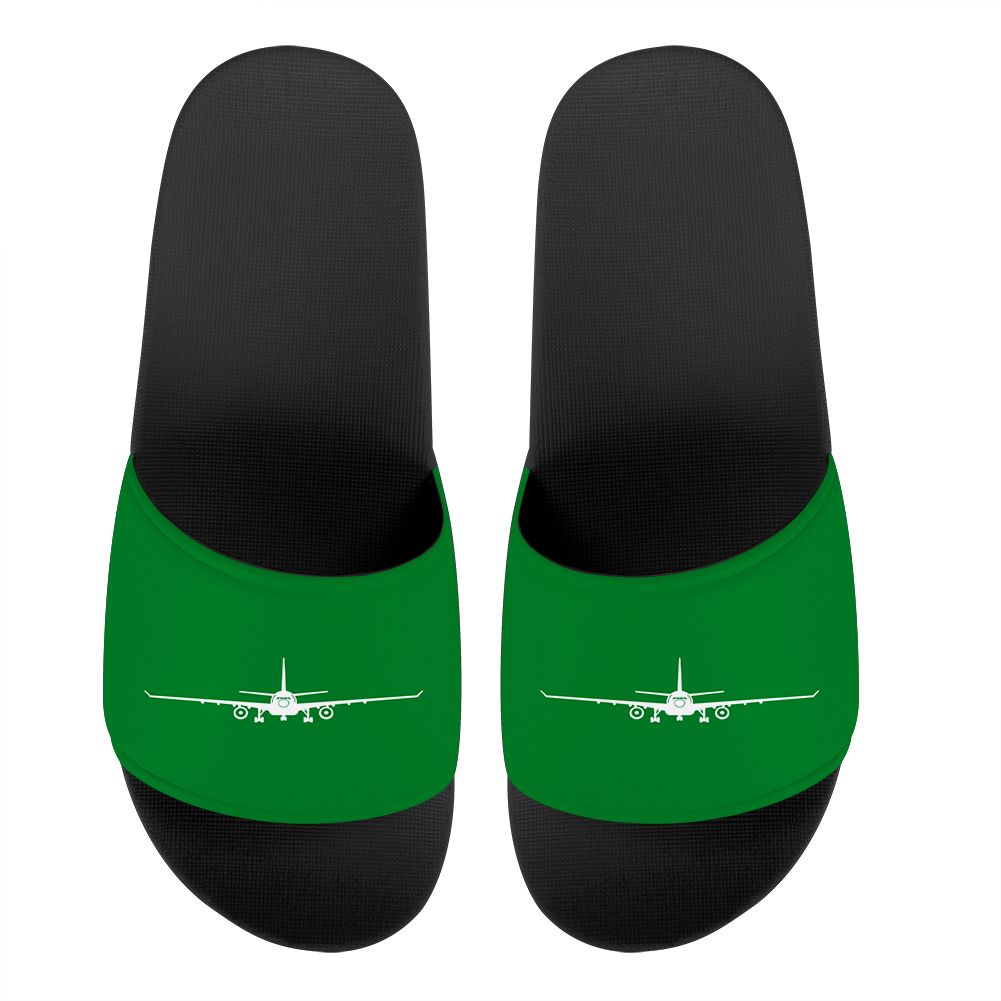 Airbus A330 Silhouette Designed Sport Slippers