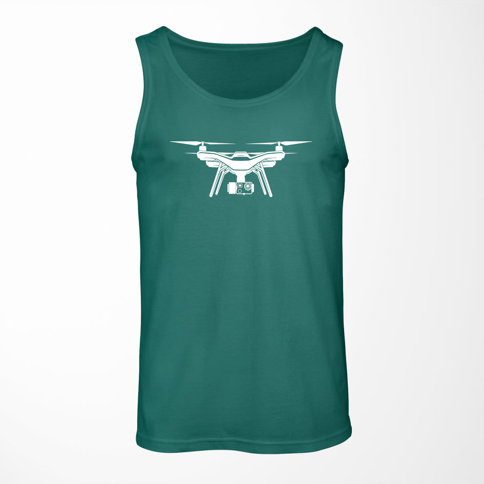 Drone Silhouette Designed Tank Tops