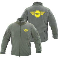 Thumbnail for Born To Fly & Badge Designed Fleece Military Jackets (Customizable)