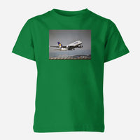 Thumbnail for Departing Lufthansa A380 Designed Children T-Shirts