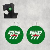 Thumbnail for Amazing Boeing 777 Designed Wooden Drop Earrings