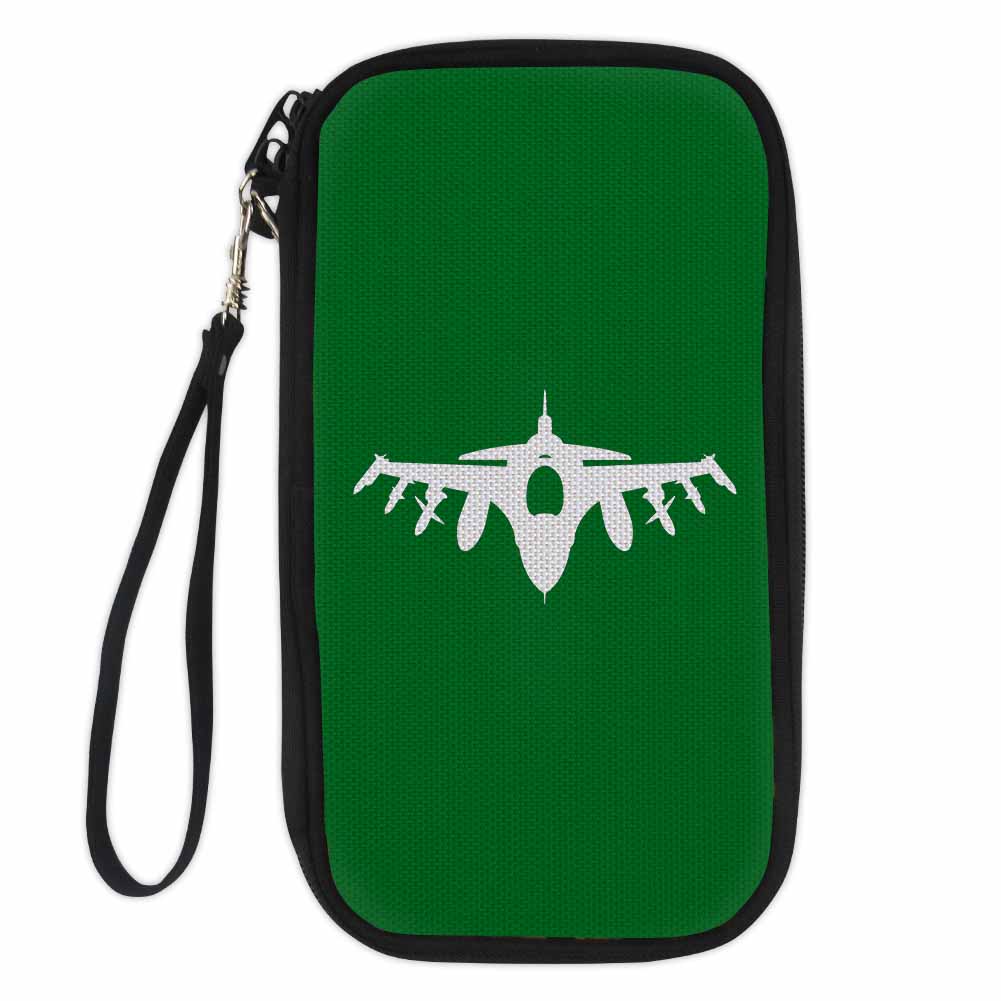 Fighter Jet 16 Silhouette Designed Travel Cases & Wallets
