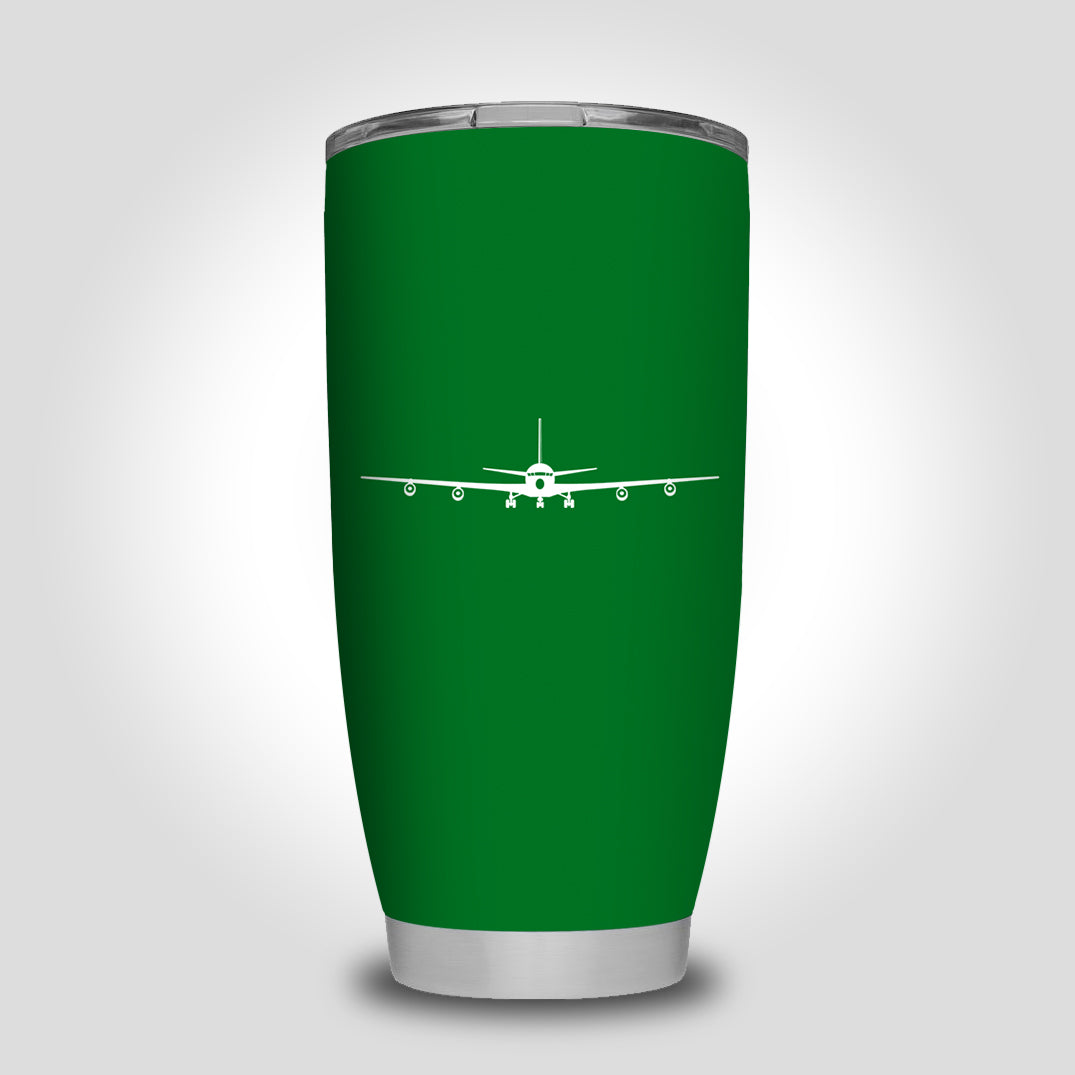 Boeing 707 Silhouette Designed Tumbler Travel Mugs