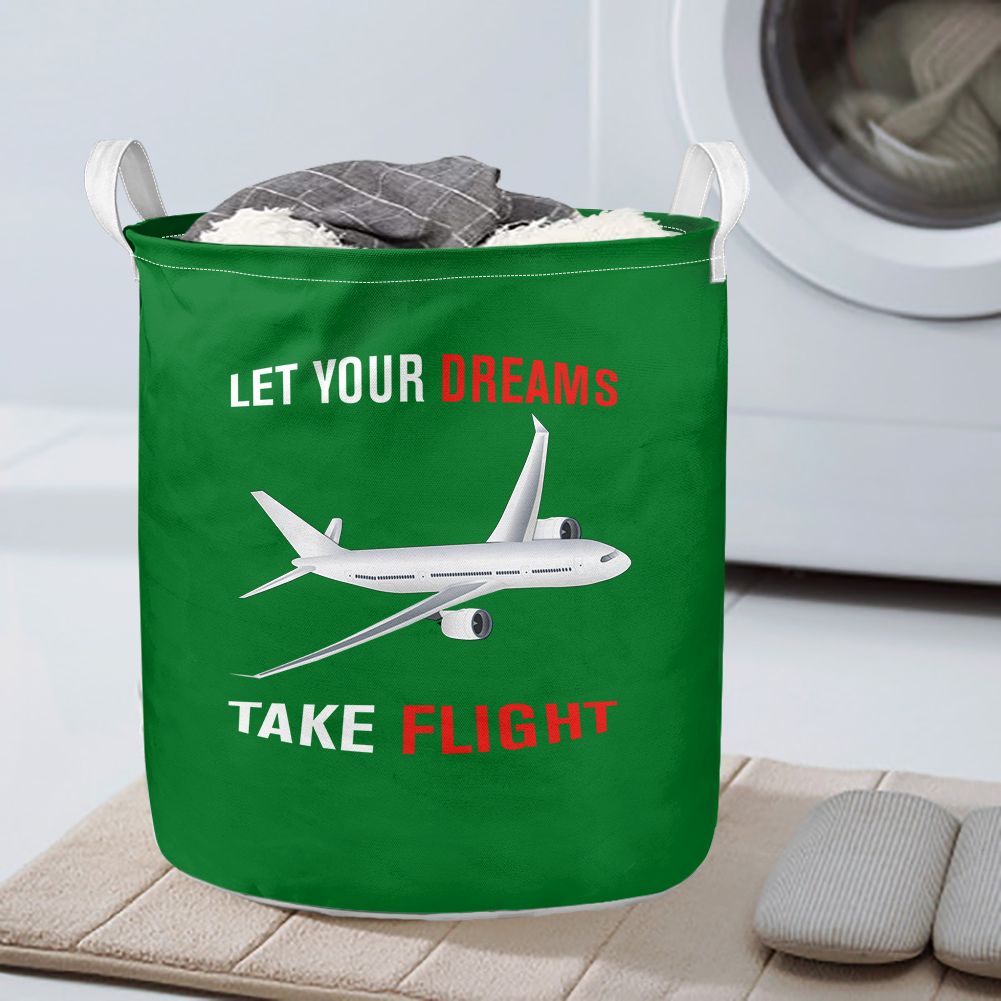 Let Your Dreams Take Flight Designed Laundry Baskets