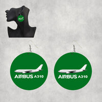 Thumbnail for The Airbus A310 Designed Wooden Drop Earrings