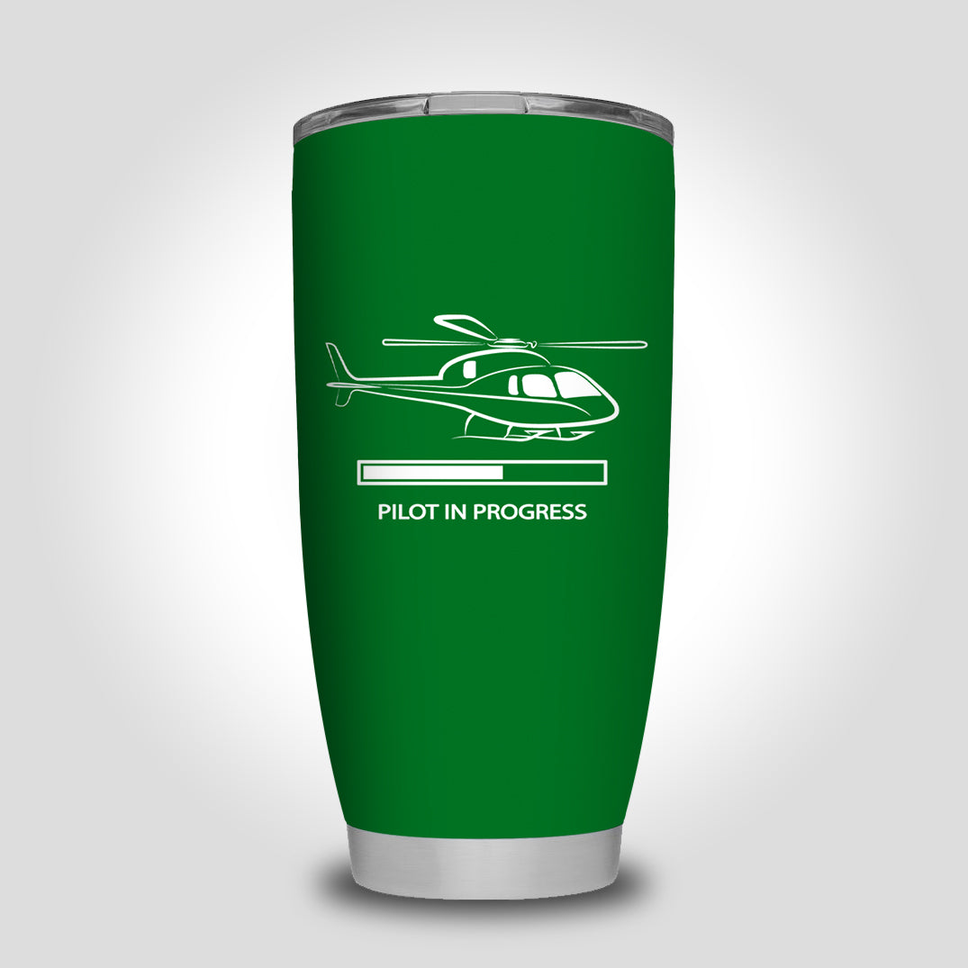 Pilot In Progress (Helicopter) Designed Tumbler Travel Mugs