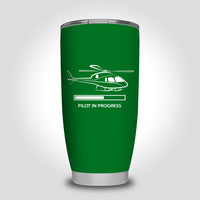 Thumbnail for Pilot In Progress (Helicopter) Designed Tumbler Travel Mugs