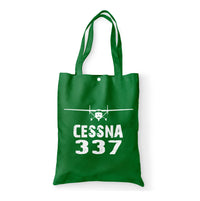 Thumbnail for Cessna 337 & Plane Designed Tote Bags