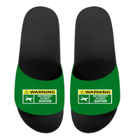 Thumbnail for Warning May Constantly Talk About Aviation Designed Sport Slippers