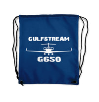 Thumbnail for Gulfstream G650 & Plane Designed Drawstring Bags