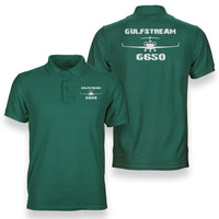 Thumbnail for Gulfstream G650 & Plane Designed Double Side Polo T-Shirts