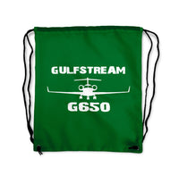 Thumbnail for Gulfstream G650 & Plane Designed Drawstring Bags
