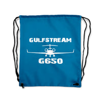 Thumbnail for Gulfstream G650 & Plane Designed Drawstring Bags