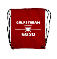 Thumbnail for Gulfstream G650 & Plane Designed Drawstring Bags
