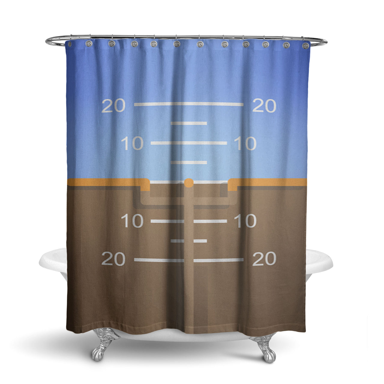 Gyro Horizon Designed Shower Curtains