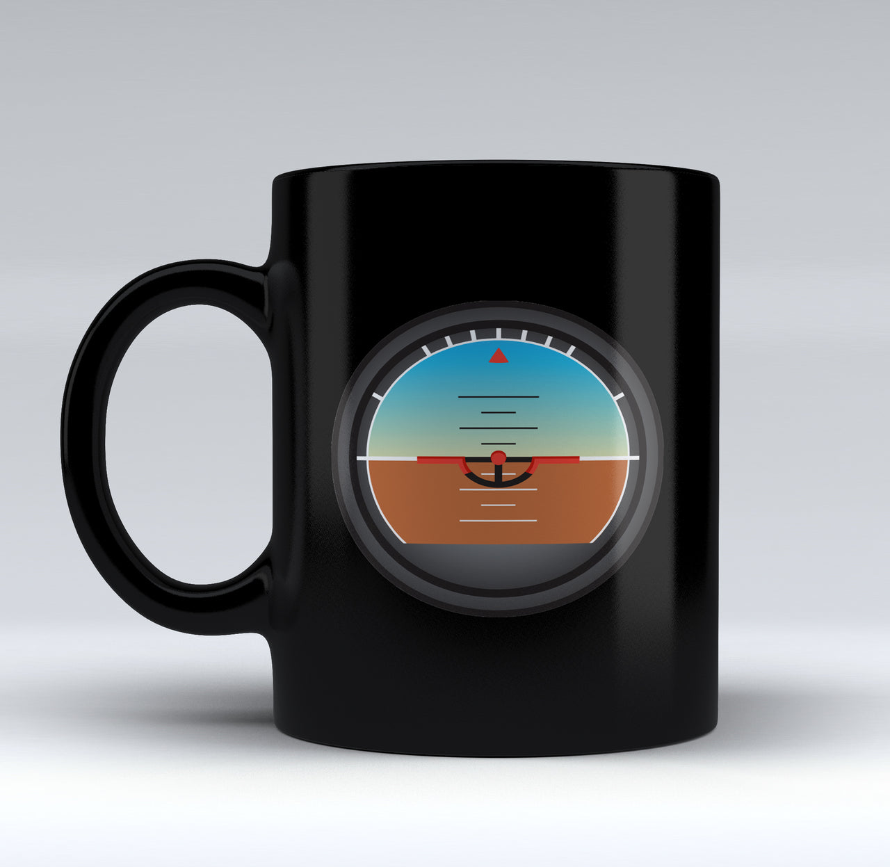 Gyro Horizon Designed Black Mugs