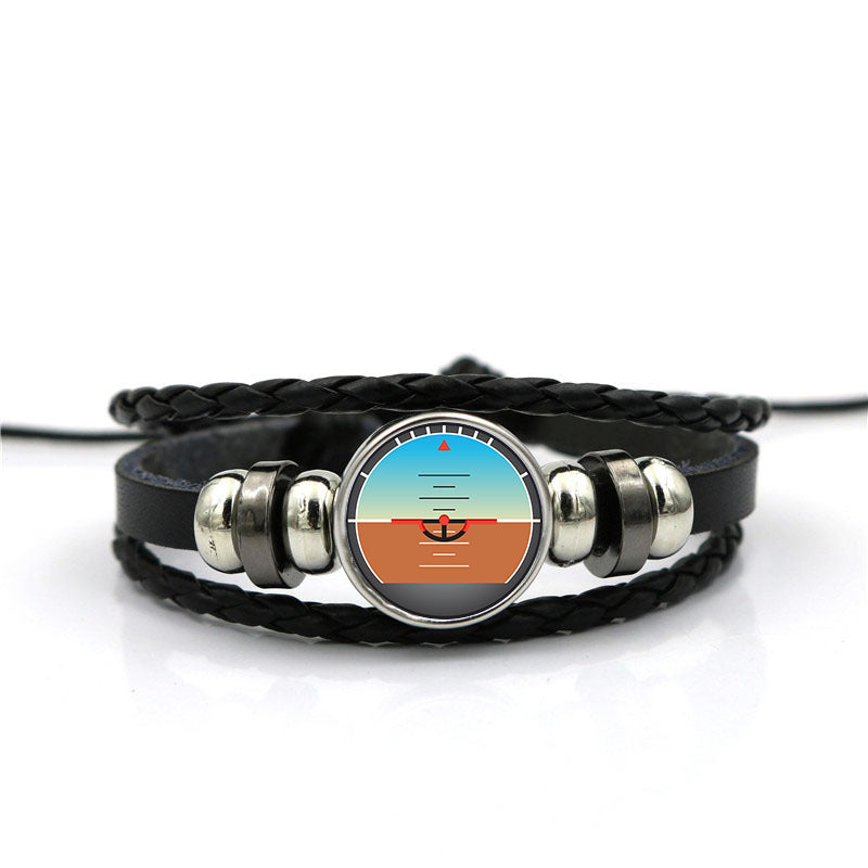 Gyro Horizon Designed Leather Bracelets